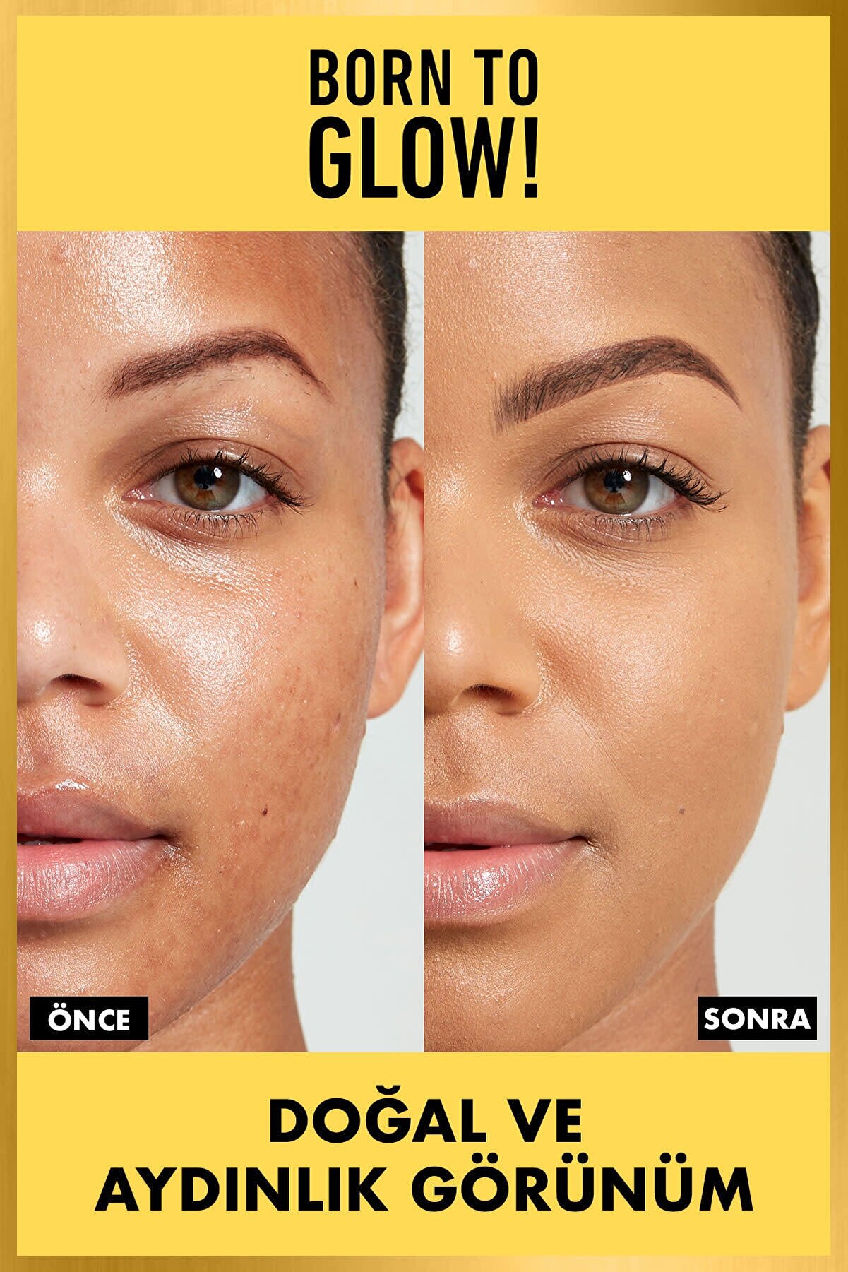 کرم پودر Born To Glow! Naturally Radiant Foundation رنگ 15-caramel حجم 30 میل نیکس NYX