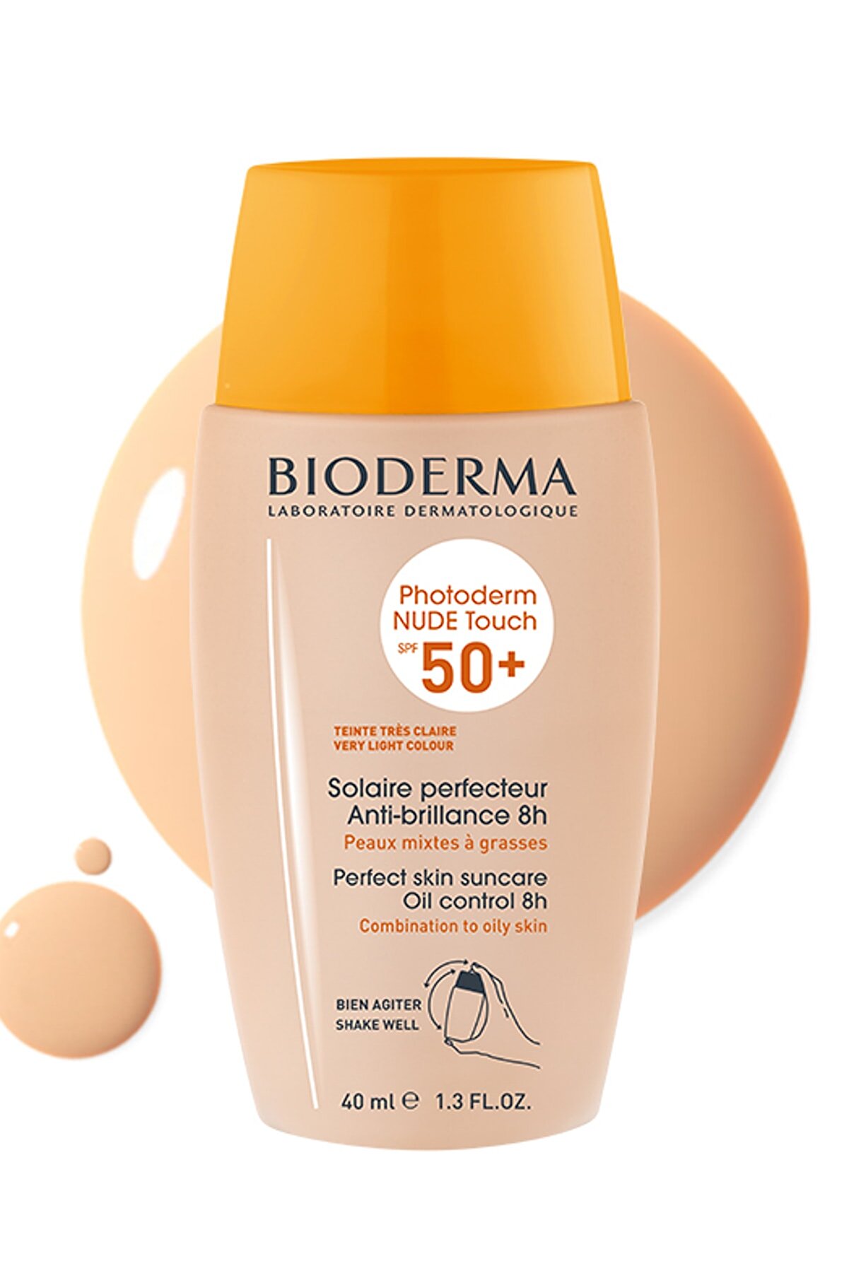کرم ضد آفتاب رنگ بژ طبیعی مدل Photoderm با SPF+50 با حجم 40 میل بایودرما Bioderma