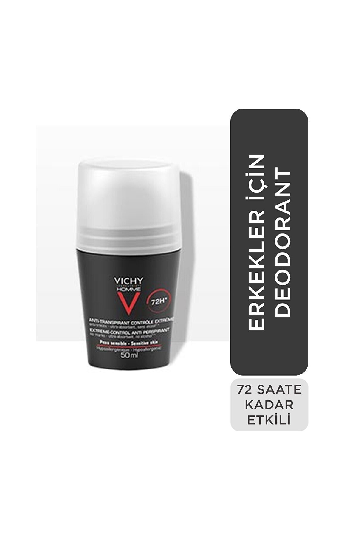 رول ضد تعریق ۷۲ ساعته مناسب آقایان حجم ۵۰ میلی لیتر ویشی Vichy