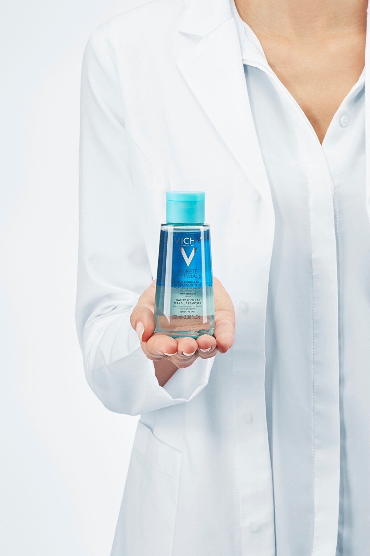 محلول پاک کننده دو فاز آرایش چشم مناسب انواع پوست  ویشی Vichy