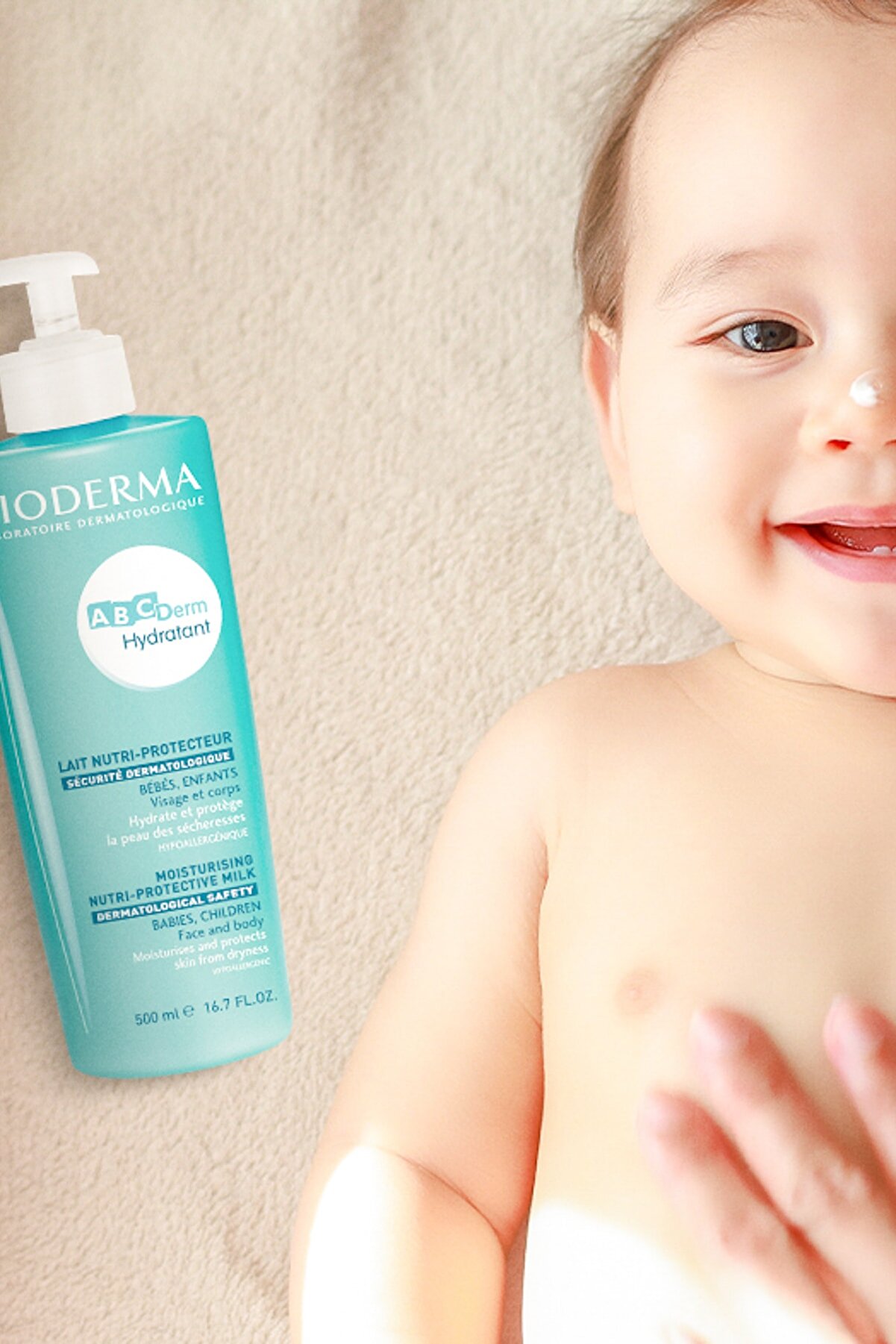 کرم آبرسان و مرطوب کننده کودک مدل ABCDerm با حجم 500 میل بایودرما Bioderma