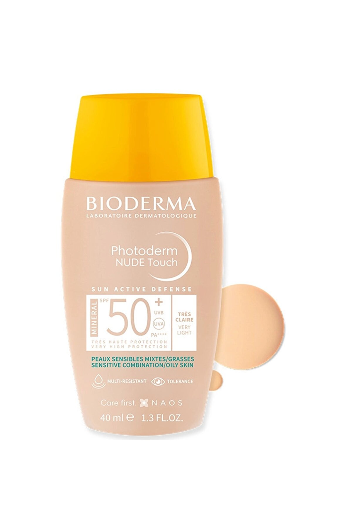 کرم ضد آفتاب رنگ بژ روشن مدل Photoderm با SPF+50 با حجم 40 میل بایودرما Bioderma