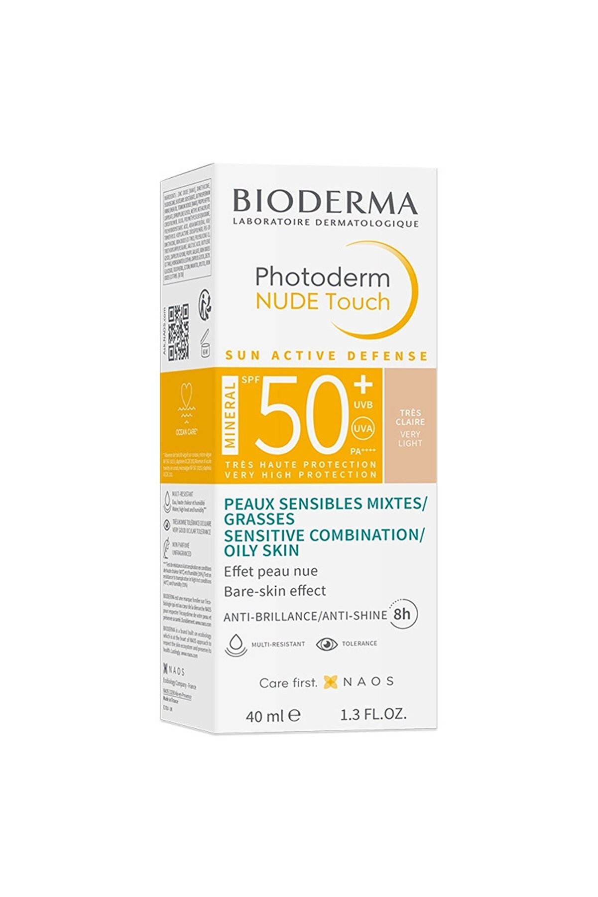 کرم ضد آفتاب رنگ بژ روشن مدل Photoderm با SPF+50 با حجم 40 میل بایودرما Bioderma
