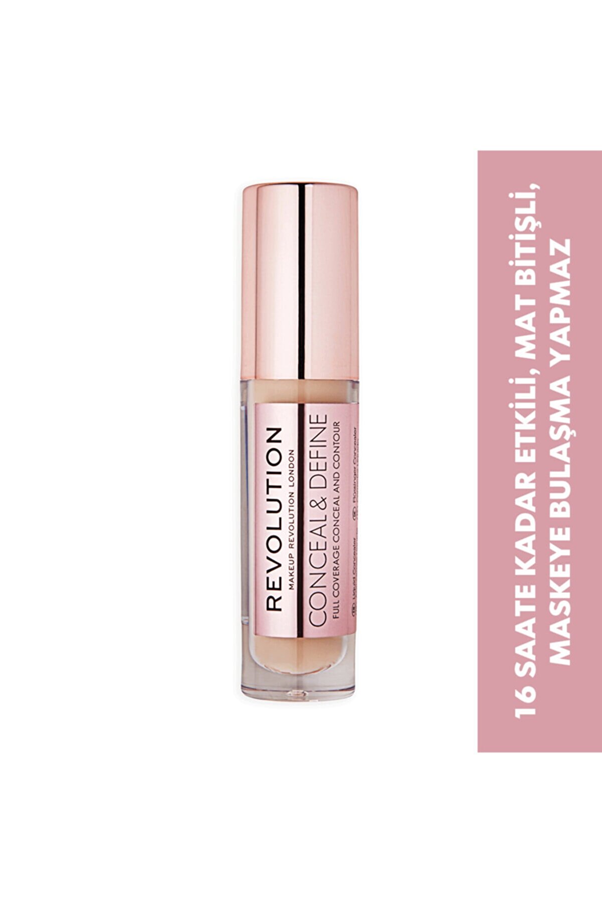 کانسیلر مایع Define Concealer شماره C8 رنگ بژ رولوشن Revolution