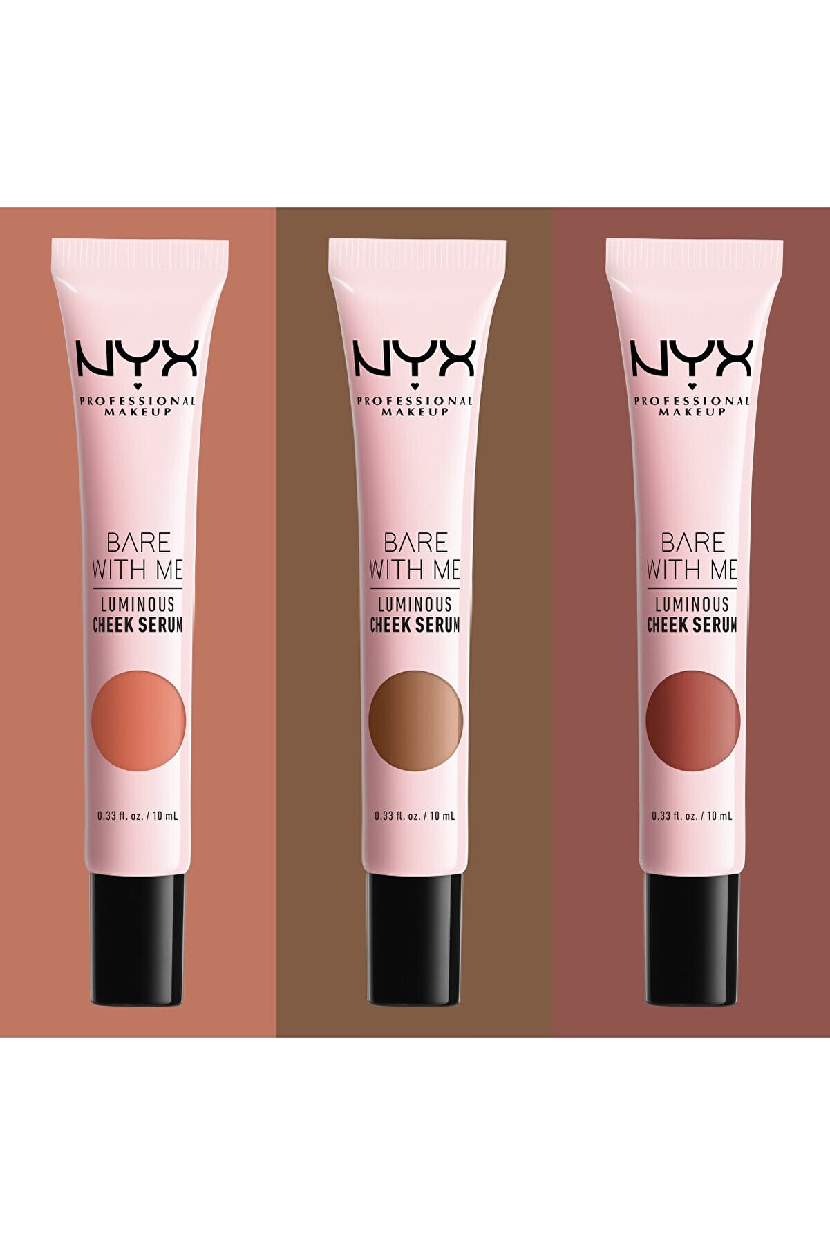 رژگونه سرم مایع Bare With Me Luminous Cheek Serum مدل Sienna Bronze حجم 10 میل نیکس NYX نیکس NYX