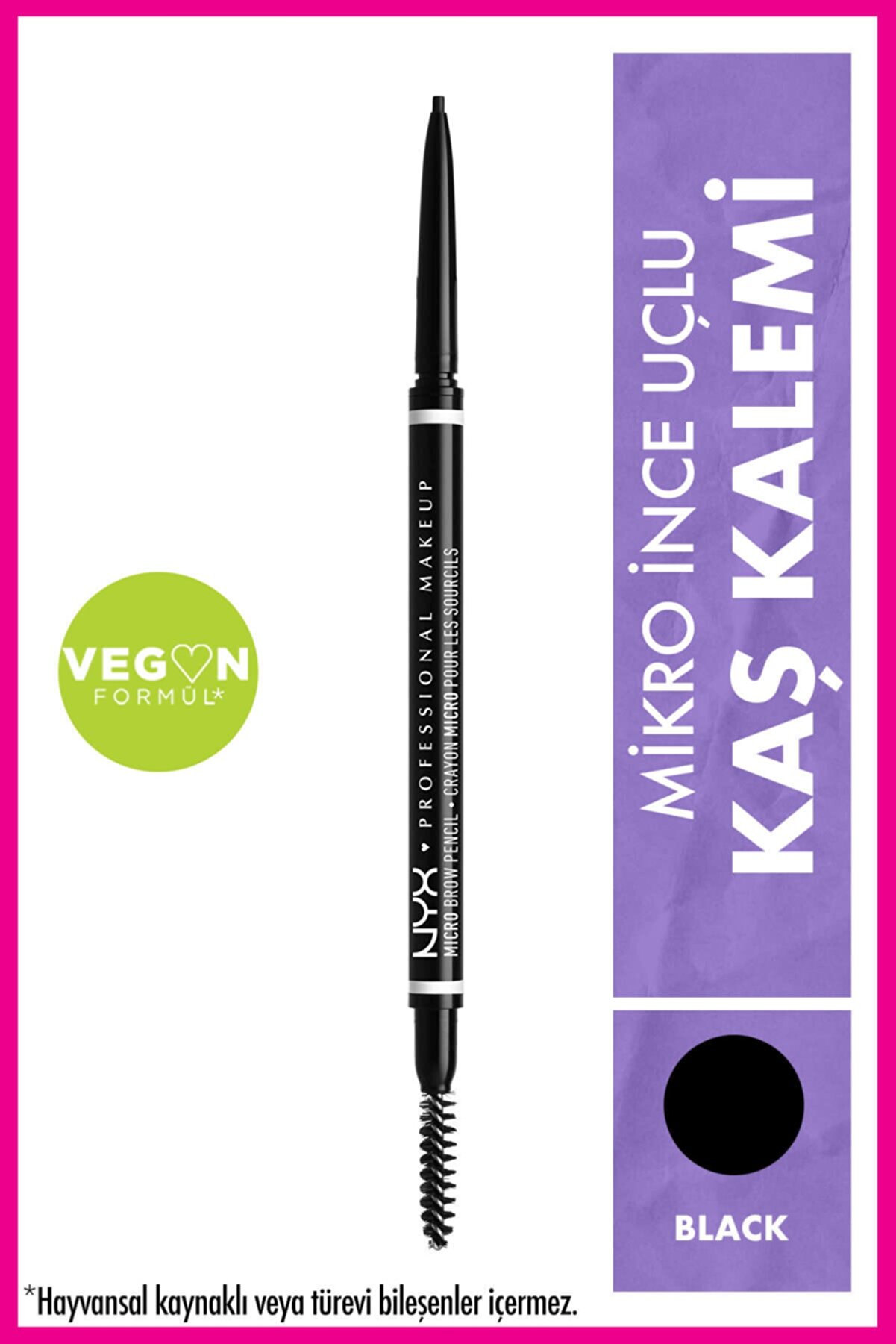 مداد ابرو فوق نازک Micro Brow Pencil رنگ black حجم 0.5 میل  نیکس NYX