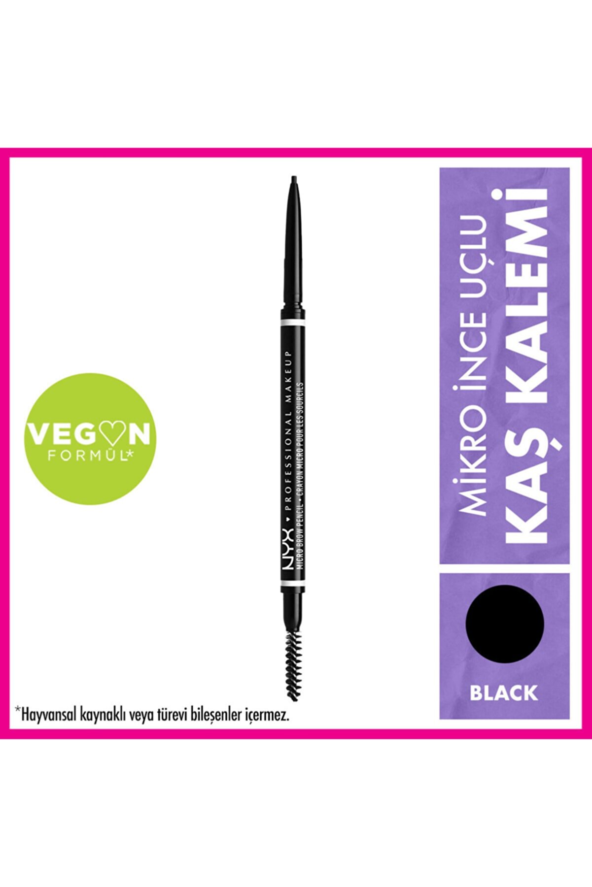 مداد ابرو فوق نازک Micro Brow Pencil رنگ black حجم 0.5 میل  نیکس NYX