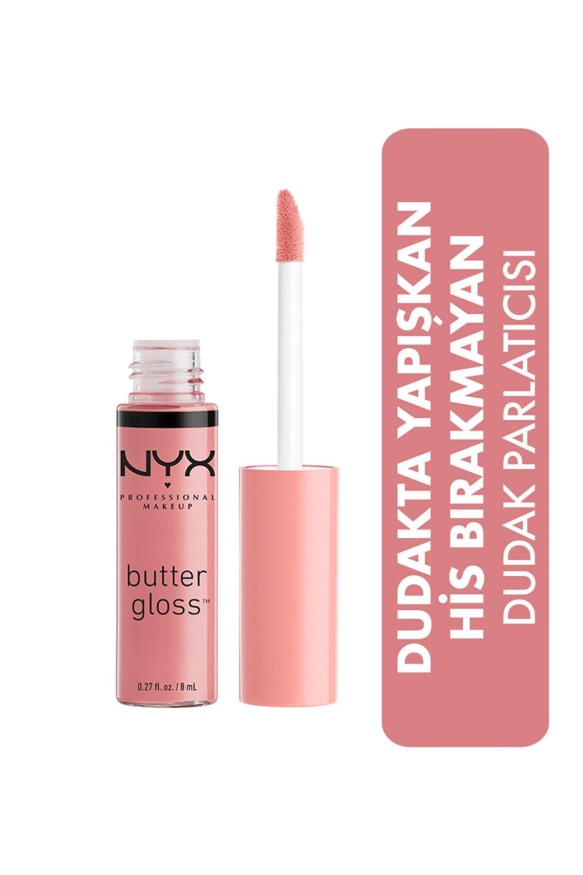 برق لب باتر گلاس پرالین Butter Gloss Praline مدل حجم 8 میل  نیکس NYX