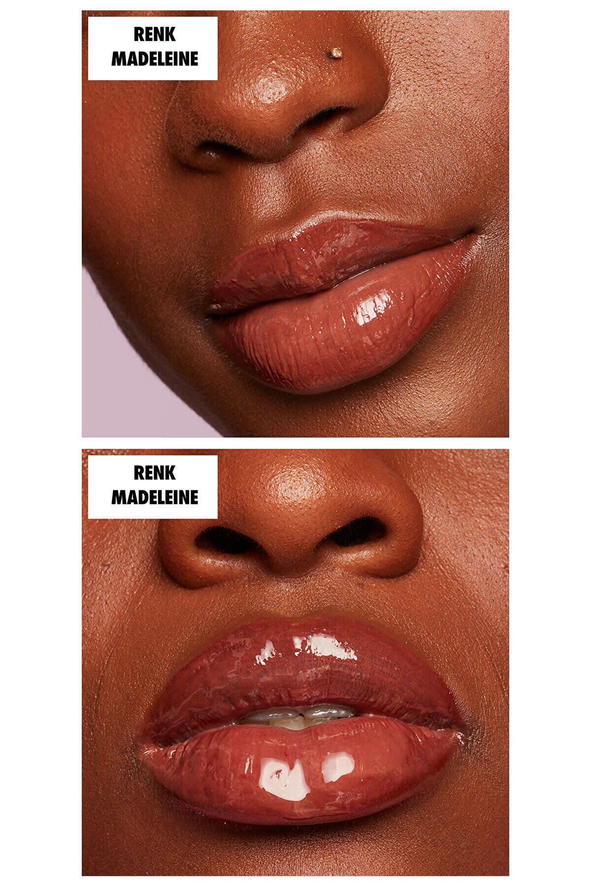 برق لب باتر گلاس پرالین Butter Gloss Praline مدل madeleine حجم 8 میل  نیکس NYX