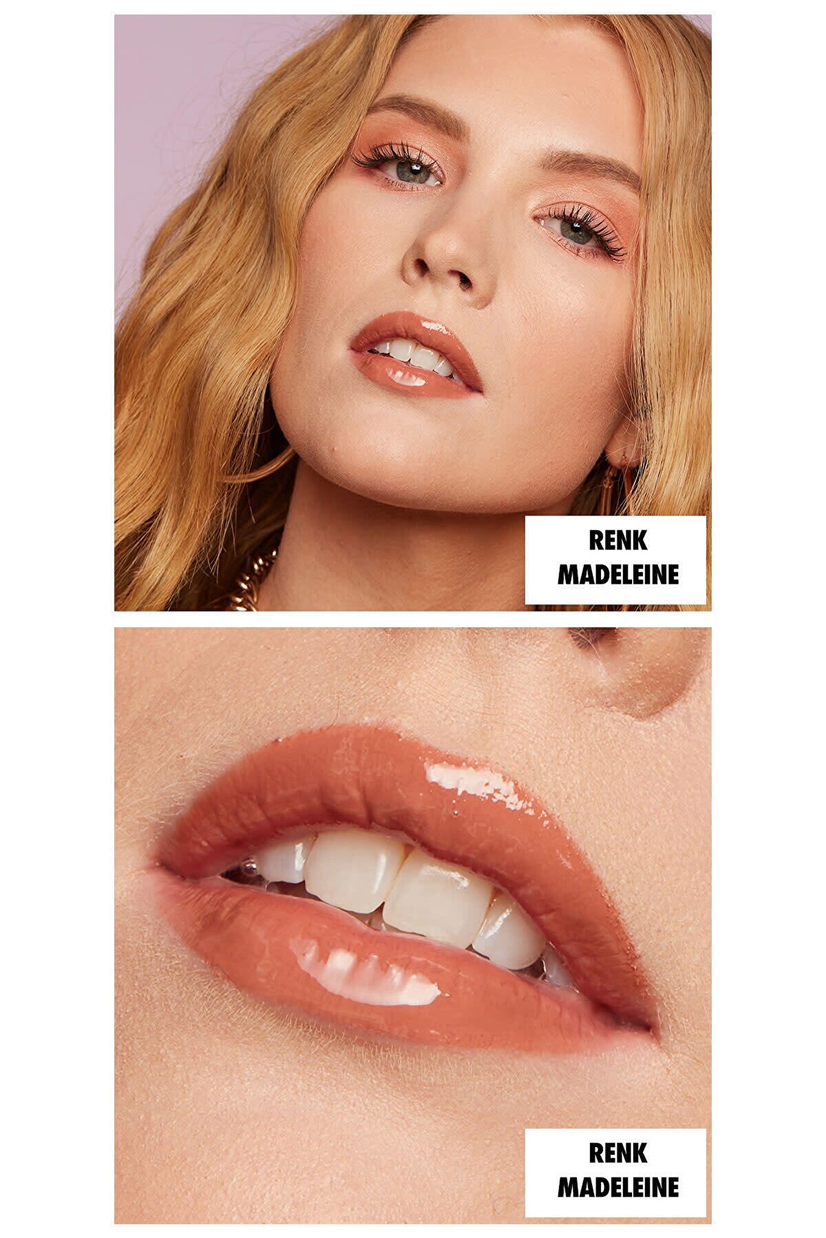 برق لب باتر گلاس پرالین Butter Gloss Praline مدل madeleine حجم 8 میل  نیکس NYX