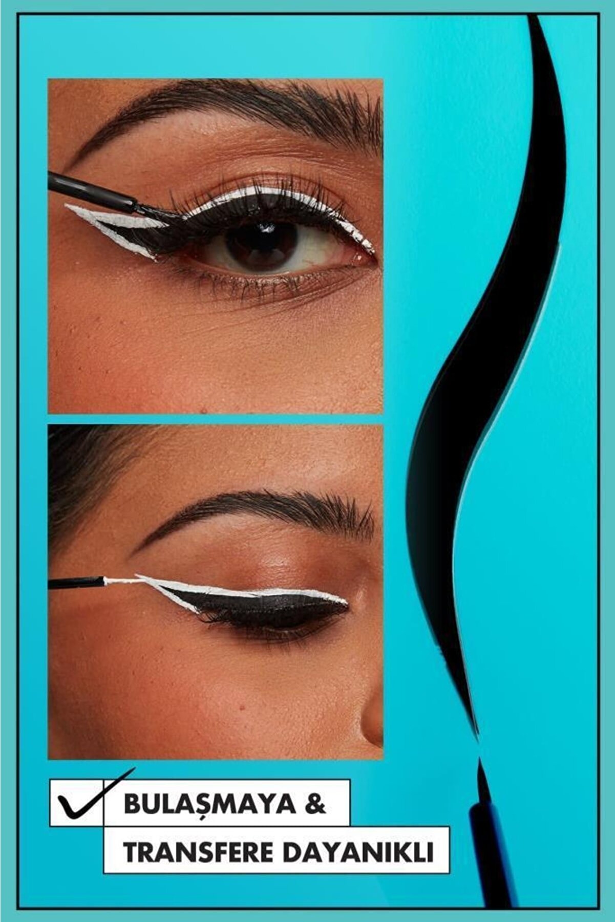 خط چشم مایع مات مدل Vivid Matte رنگ سفید نیکس NYX
