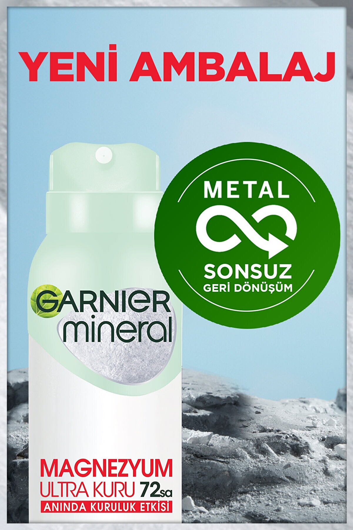 اسپری خشک دئودورانت مینرال منیزیم اولترا 150میل  گارنیر Garnier