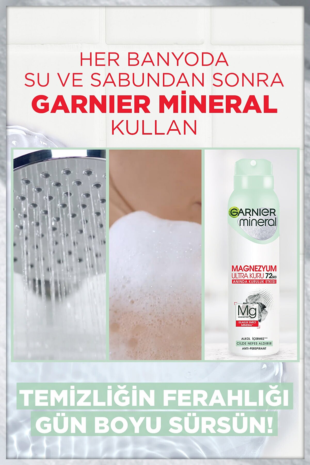 اسپری خشک دئودورانت مینرال منیزیم اولترا 150میل  گارنیر Garnier