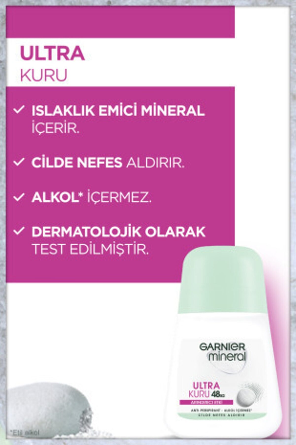 دئودورانت رولی ارگانیک مینرال اولترا زنانه  گارنیر Garnier