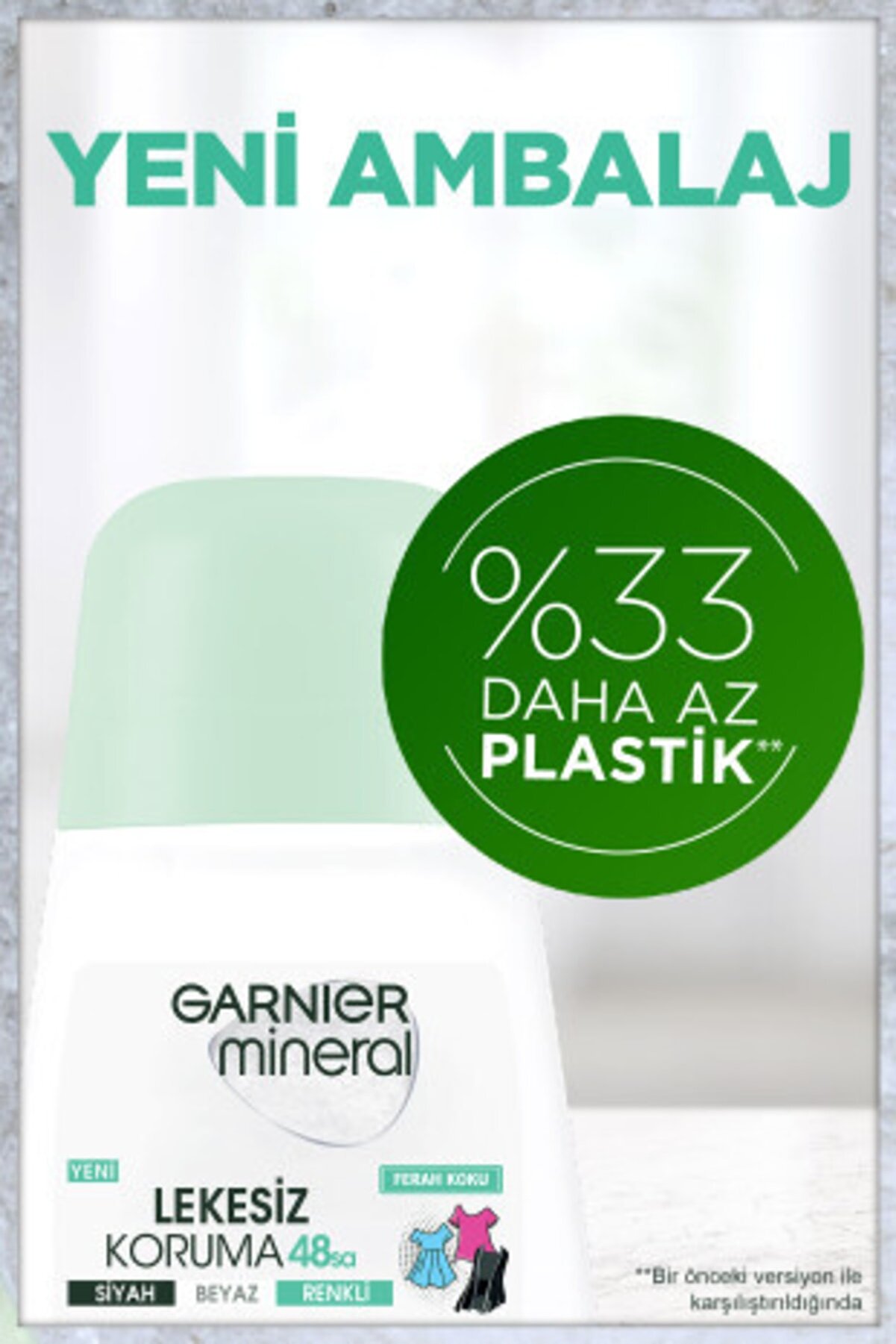 دئودورانت رول محافظ لباس بدون لکه معدنی 100میل گارنیر Garnier