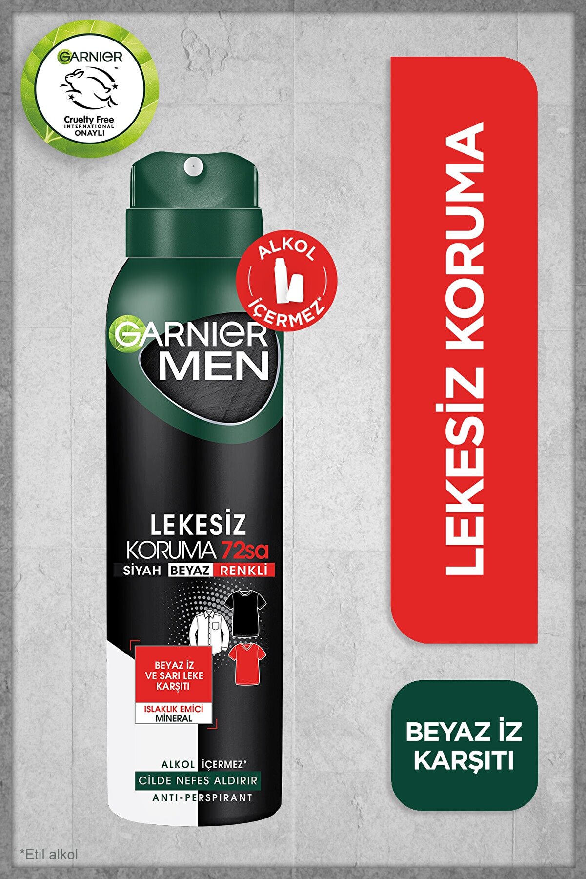 اسپری دئودورانت ضد تعریق ضد لک لباس مردانه 150 میل گارنیر Garnier