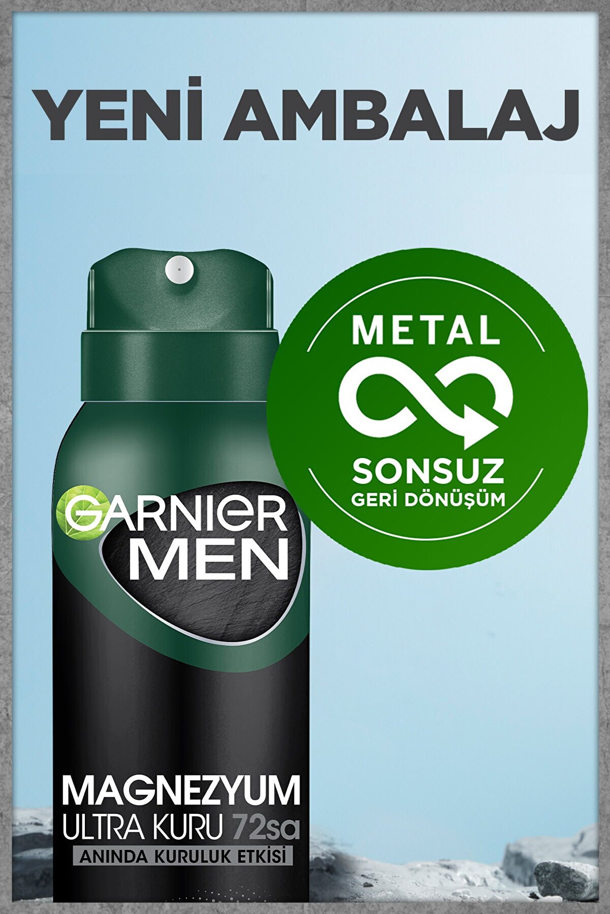 دئودورانت اسپری منیزیم فوق العاده خشک مردانه 150میل گارنیر Garnier