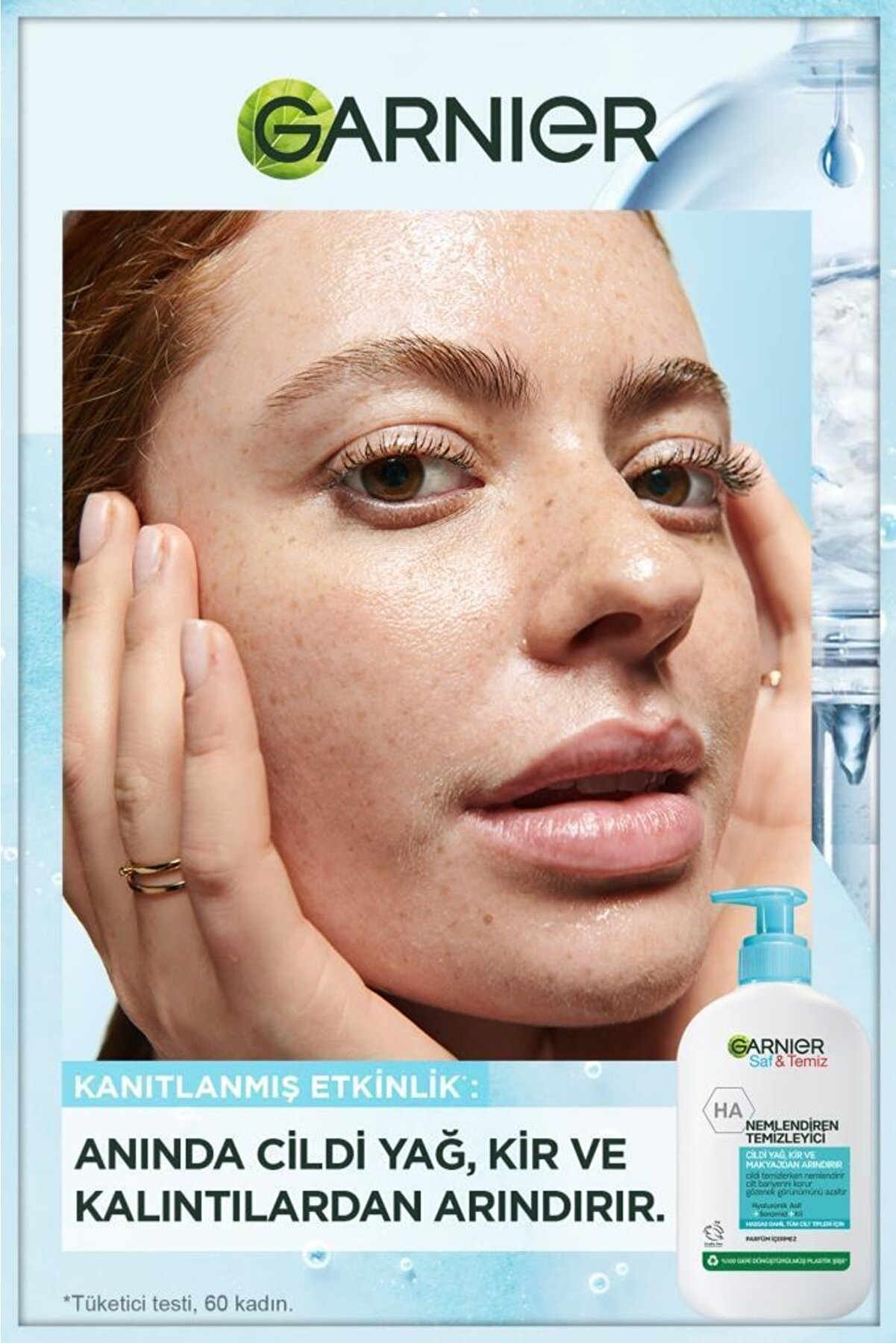 ژل پاک کنندهPure &amp; Clean مرطوب کننده پوست صورت 250میل گارنیر Garnier