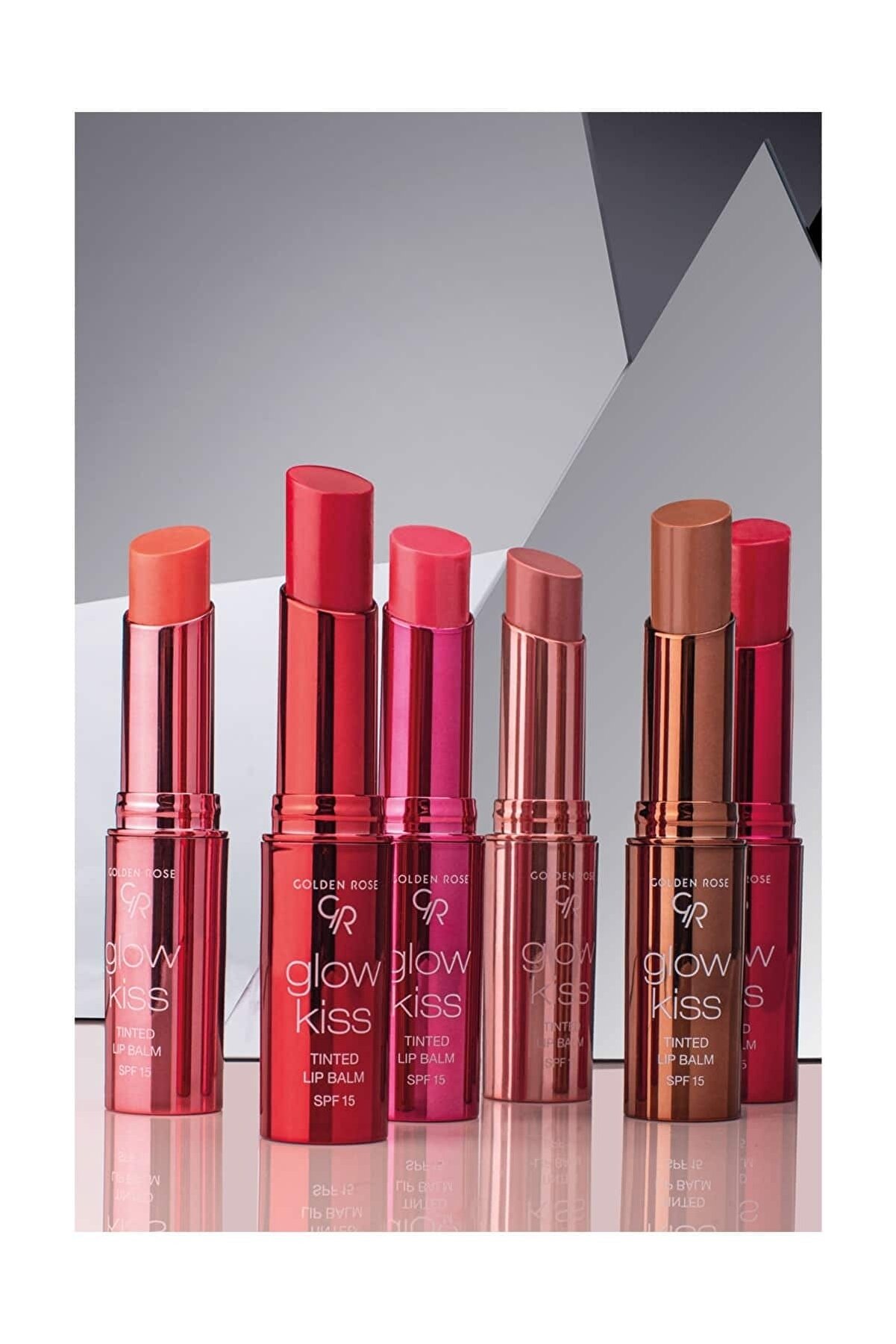 تینت بالم لب مرطوب کننده لب رنگ شرابی SPF۱5 شماره Glow Kiss 05 گلدن رز Golden Rose