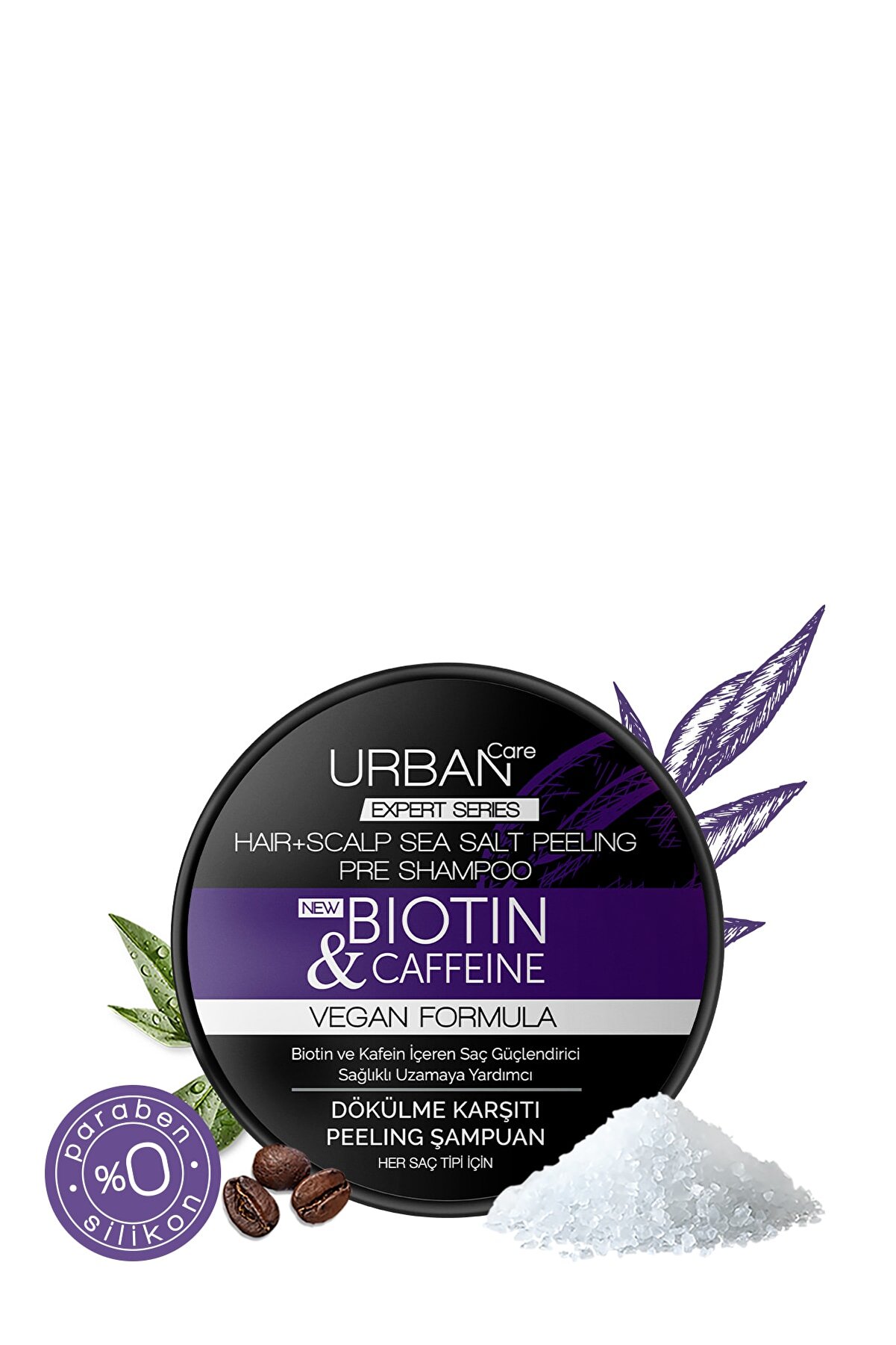شامپو لایه بردار ضد ریزش بیوتین و کافئین - وگان - 200 میلی لیتر  اربن کر Urban Care