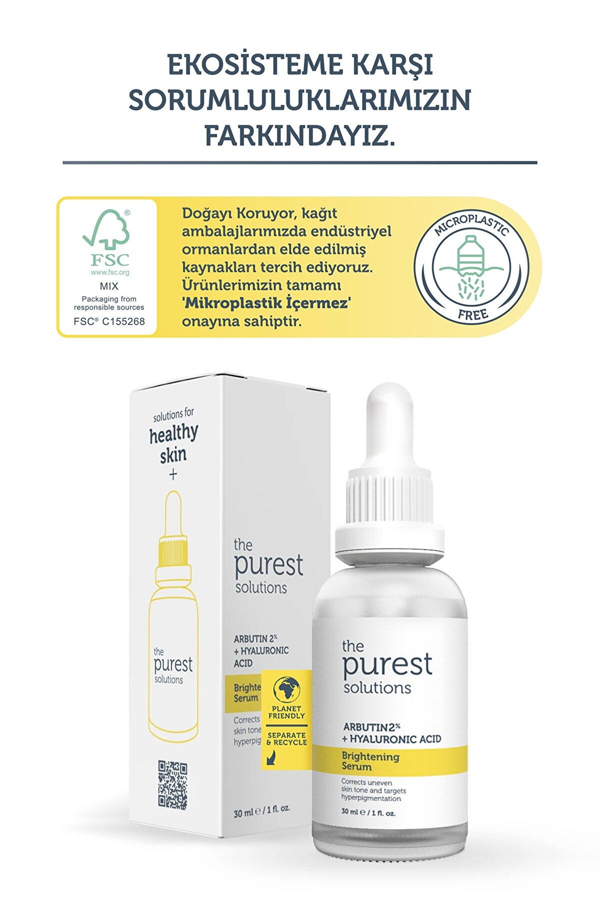 سرم مراقبت از پوست ضد لک آربوتین 30 میلی لیتر پیورست سولوشن The Purest Solutions