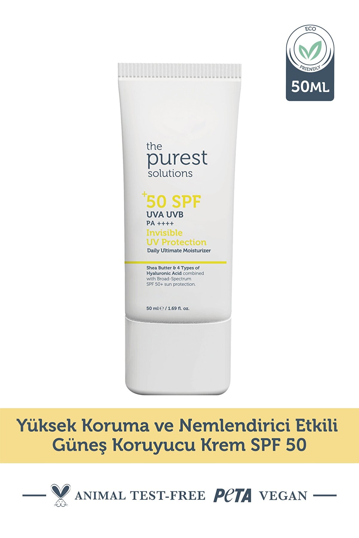کرم ضد آفتاب با محافظت بالا و مرطوب کننده 50 میلی لیتر پیورست سولوشن The Purest Solutions