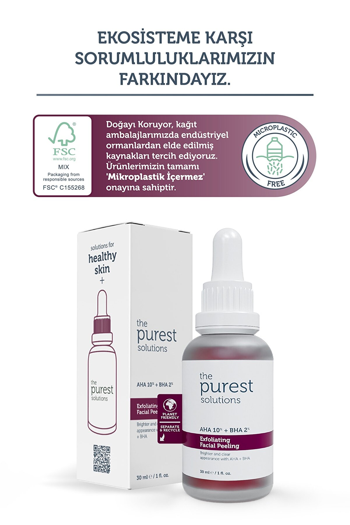 سرم لایه بردار قرمز پوست حجم 30 میلی لیتر پیورست سولوشن The Purest Solutions