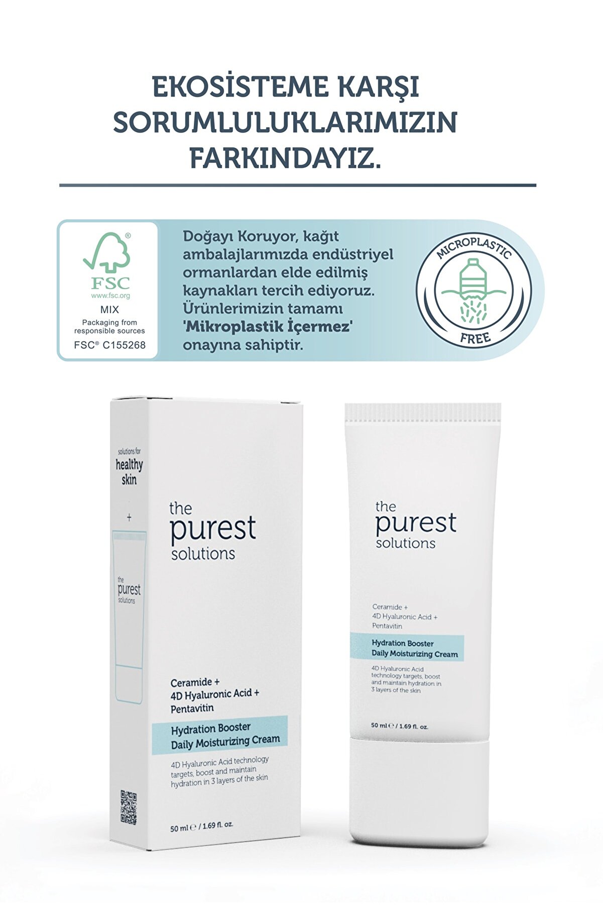 کرم مراقبت از پوست مرطوب کننده قوی روزانه 24 ساعته 50 میلی لیتر پیورست سولوشن The Purest Solutions
