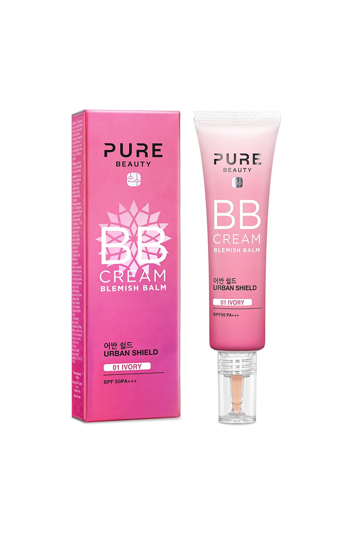 بی بی کرم Spf50 Pa+++ Ivory حجم 30 میلی لیتر پیور بیوتی Pure Beauty