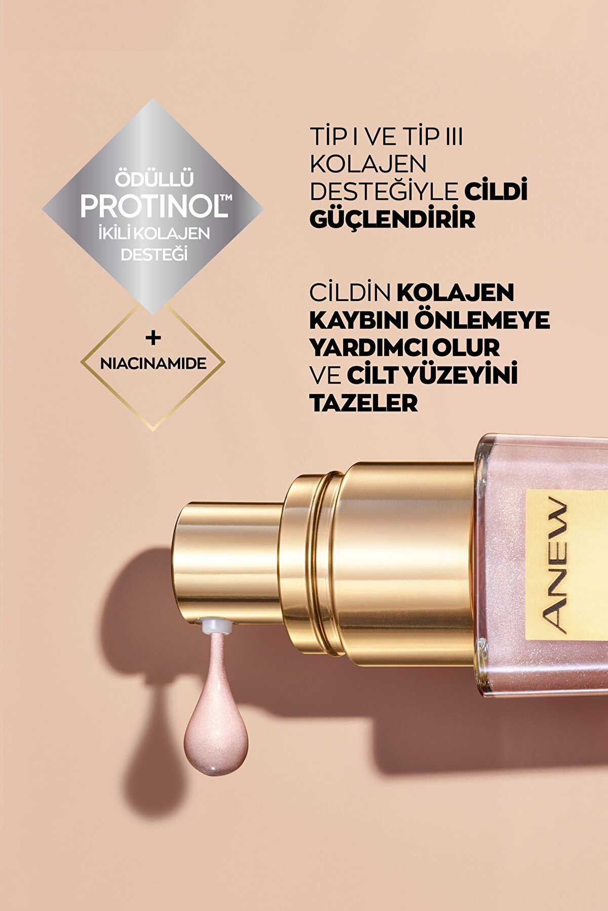 سرم جوانساز قدرتمند پروتینول Anew آون Avon
