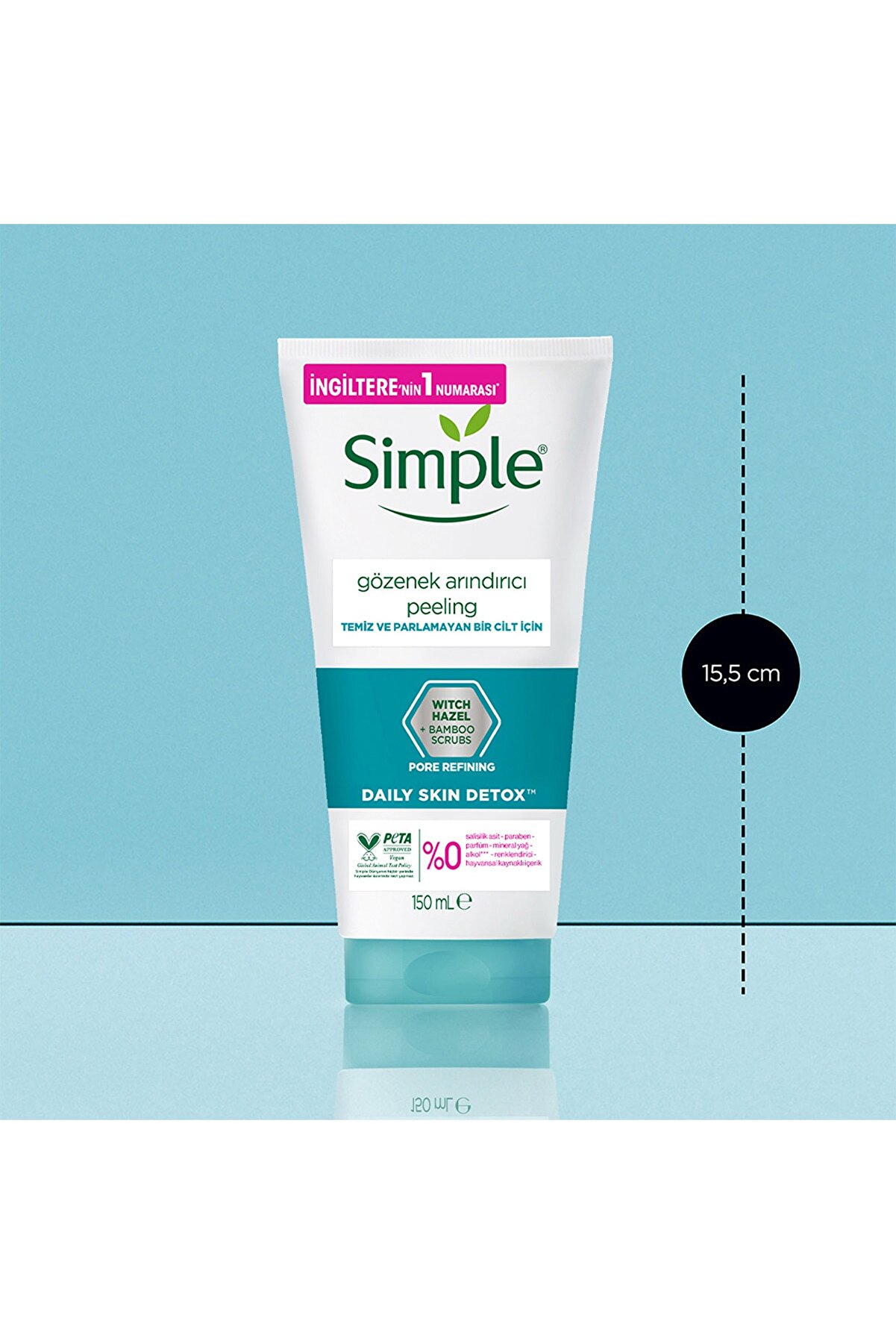 لایه برداری روزانه برای پوستی تمیز و بدون لک حجم 150 میلی لیتر سیمپل Simple