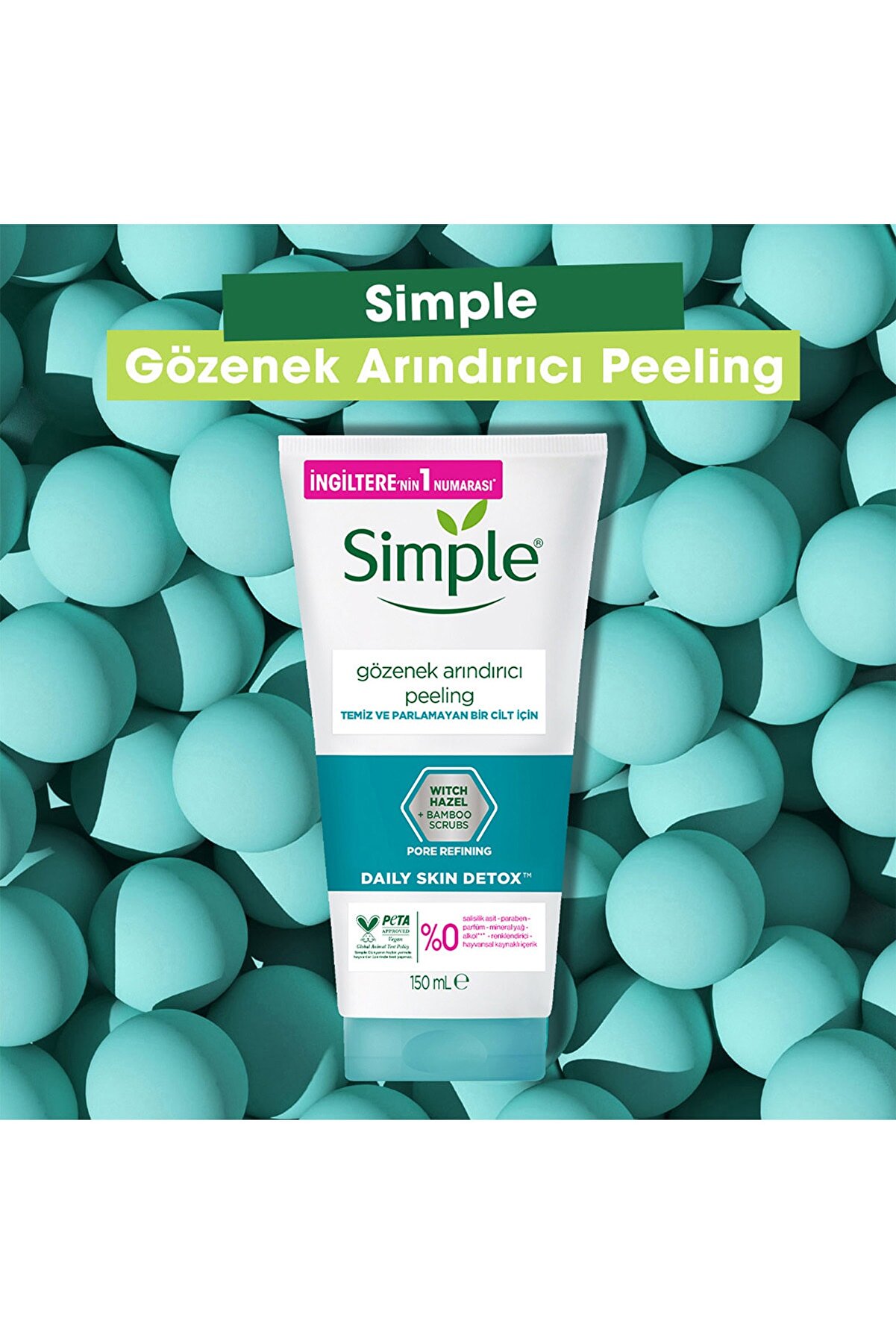 لایه برداری روزانه برای پوستی تمیز و بدون لک حجم 150 میلی لیتر سیمپل Simple