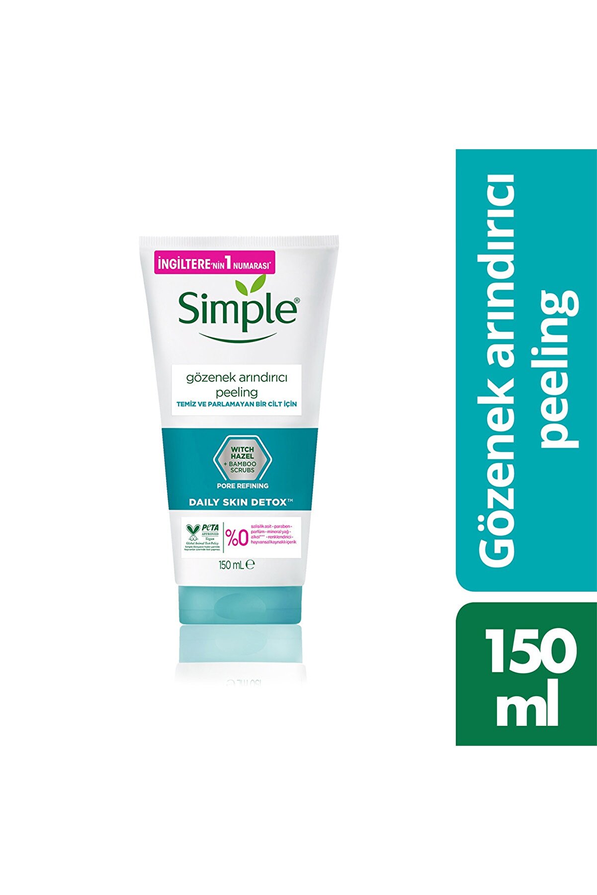 لایه برداری روزانه برای پوستی تمیز و بدون لک حجم 150 میلی لیتر سیمپل Simple