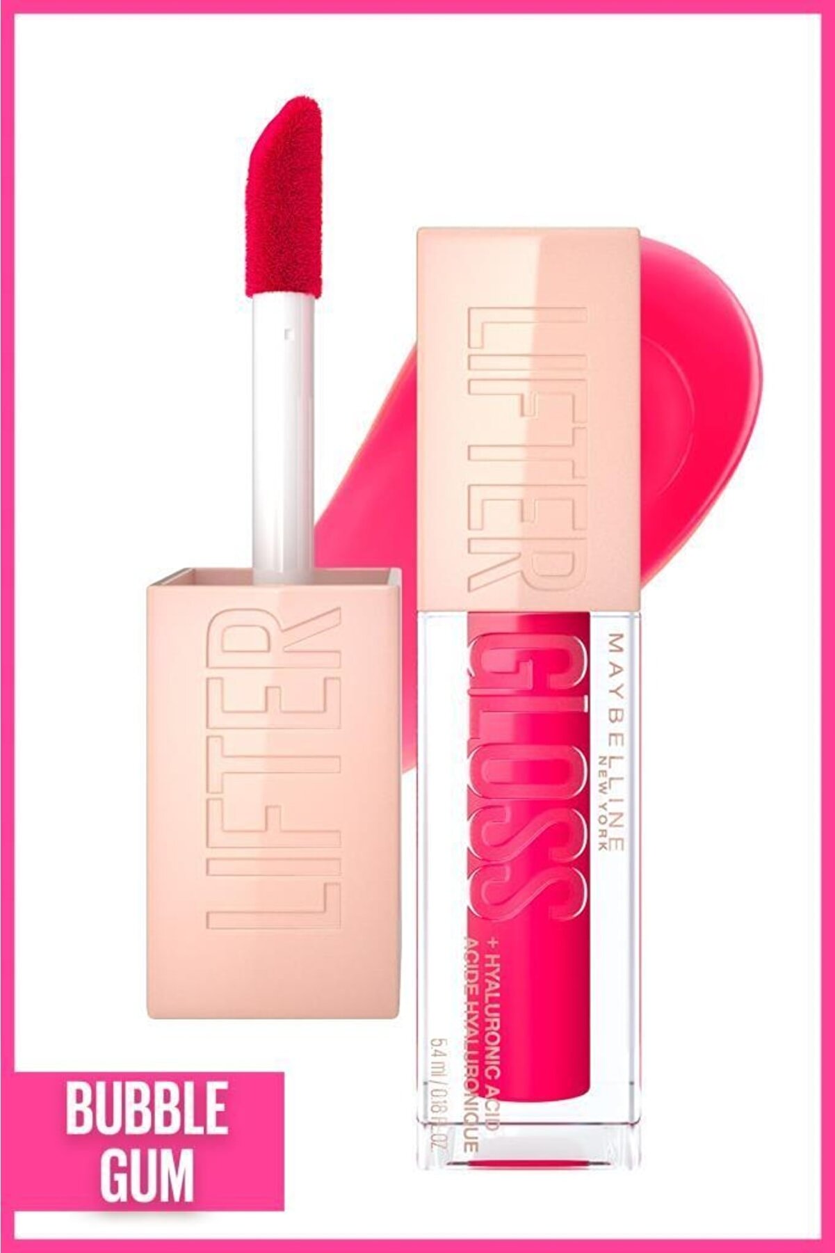 ریمل براق کننده لب با هیالورونیک اسید - 24 Bubblegum میبلین Maybelline