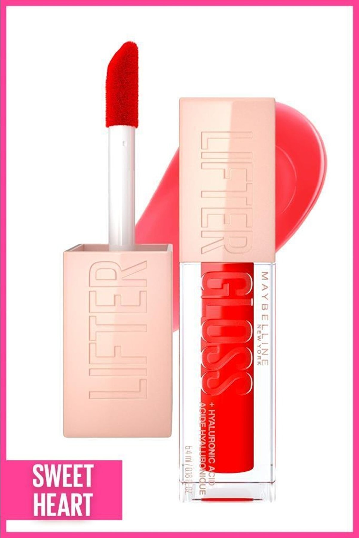 ریمل براق کننده لب با هیالورونیک اسید - 23 Sweetheart میبلین Maybelline