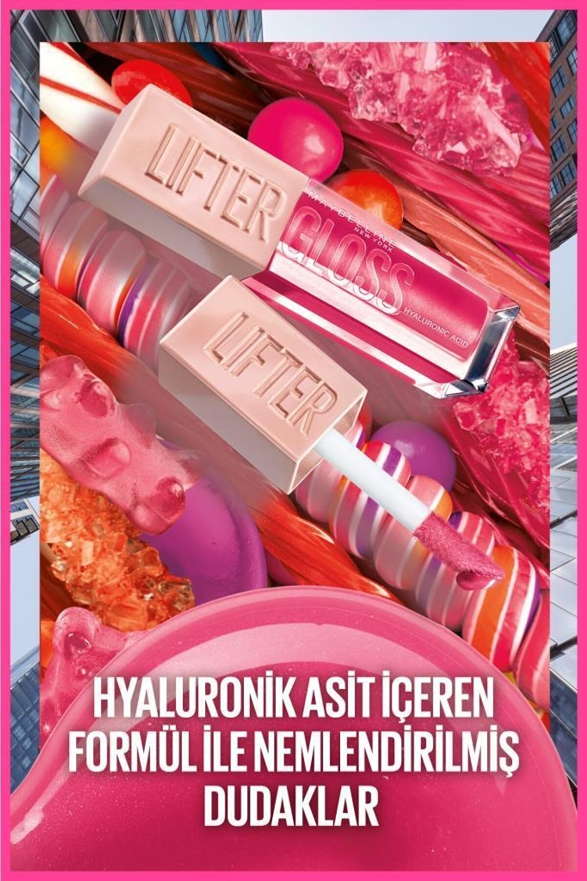 ریمل براق کننده لب با هیالورونیک اسید - 22 Peach Ring میبلین Maybelline