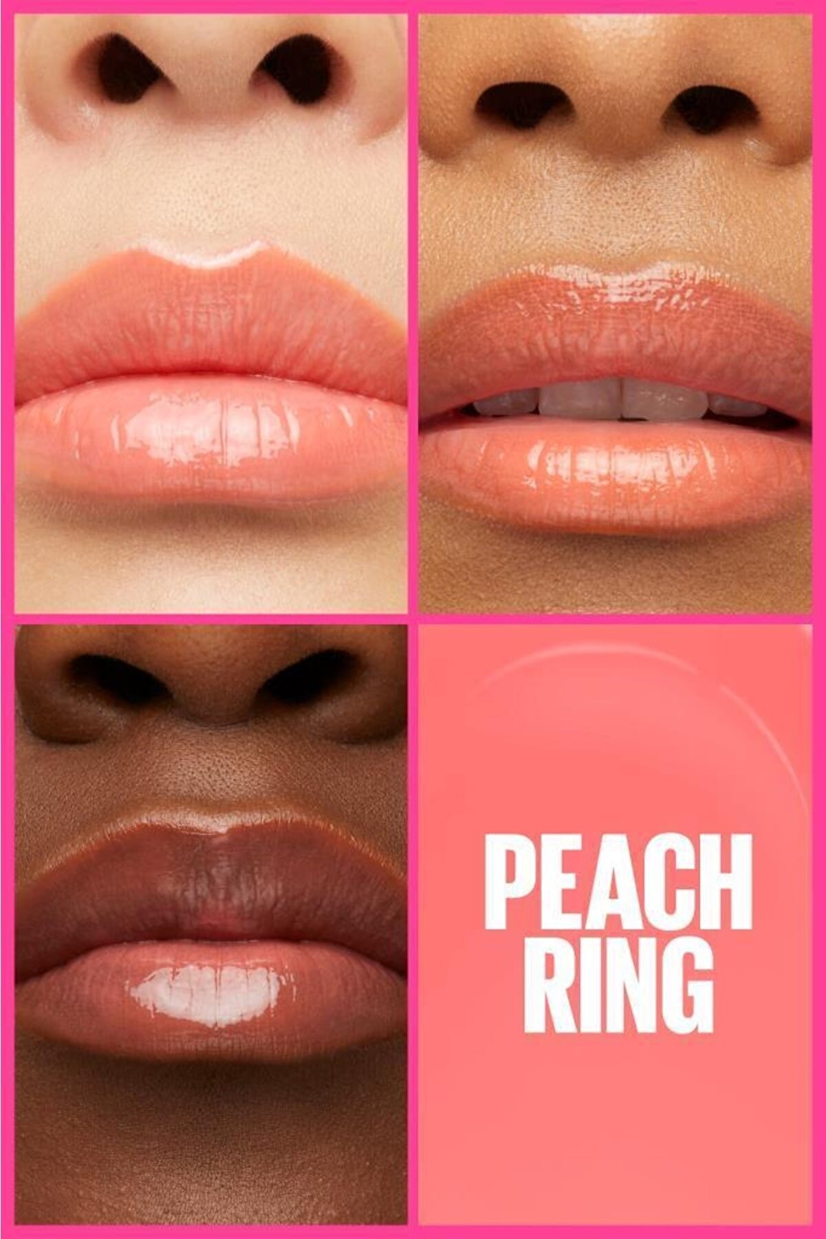 ریمل براق کننده لب با هیالورونیک اسید - 22 Peach Ring میبلین Maybelline