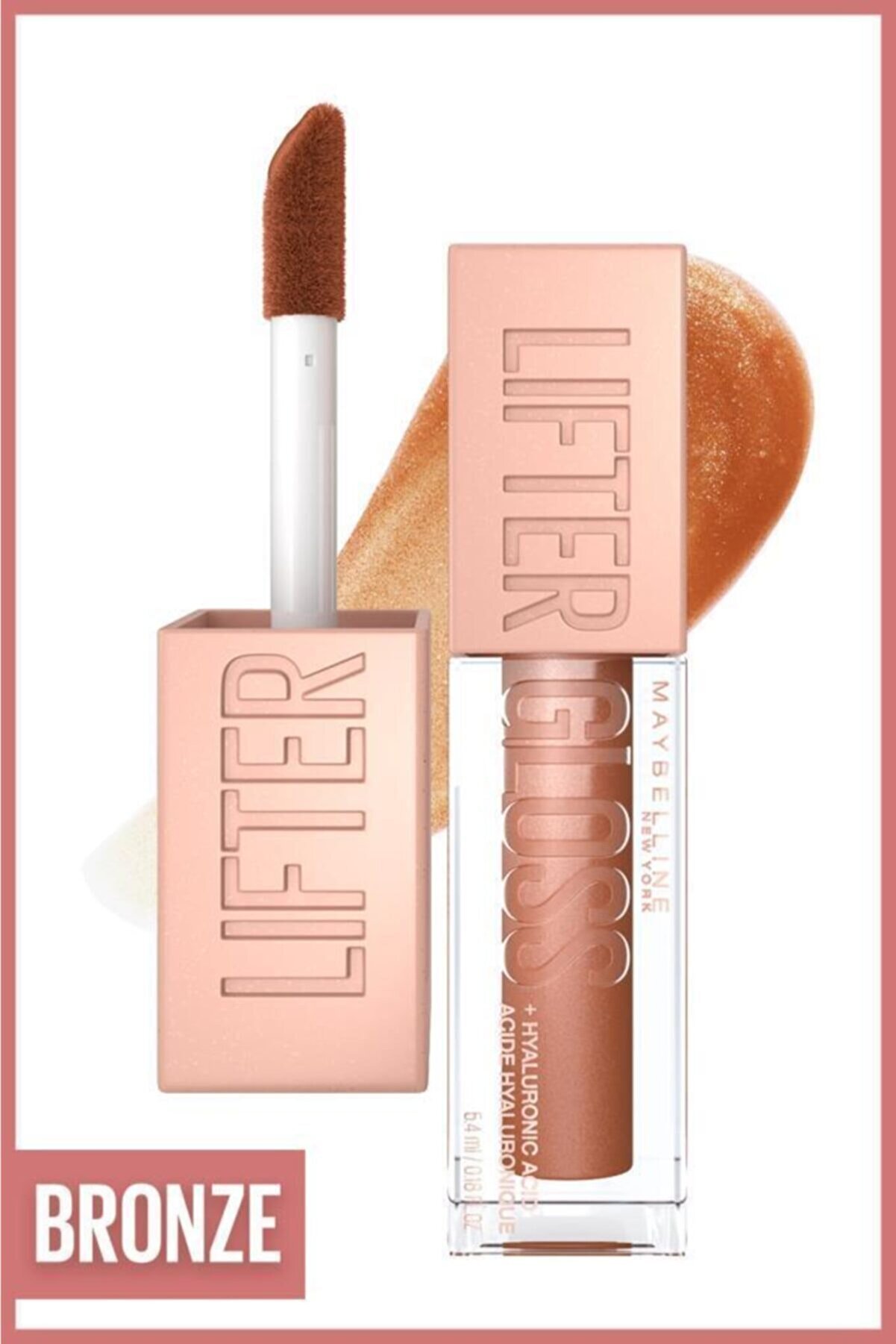 ریمل براق کننده لب با هیالورونیک اسید - 018 Bronze میبلین Maybelline