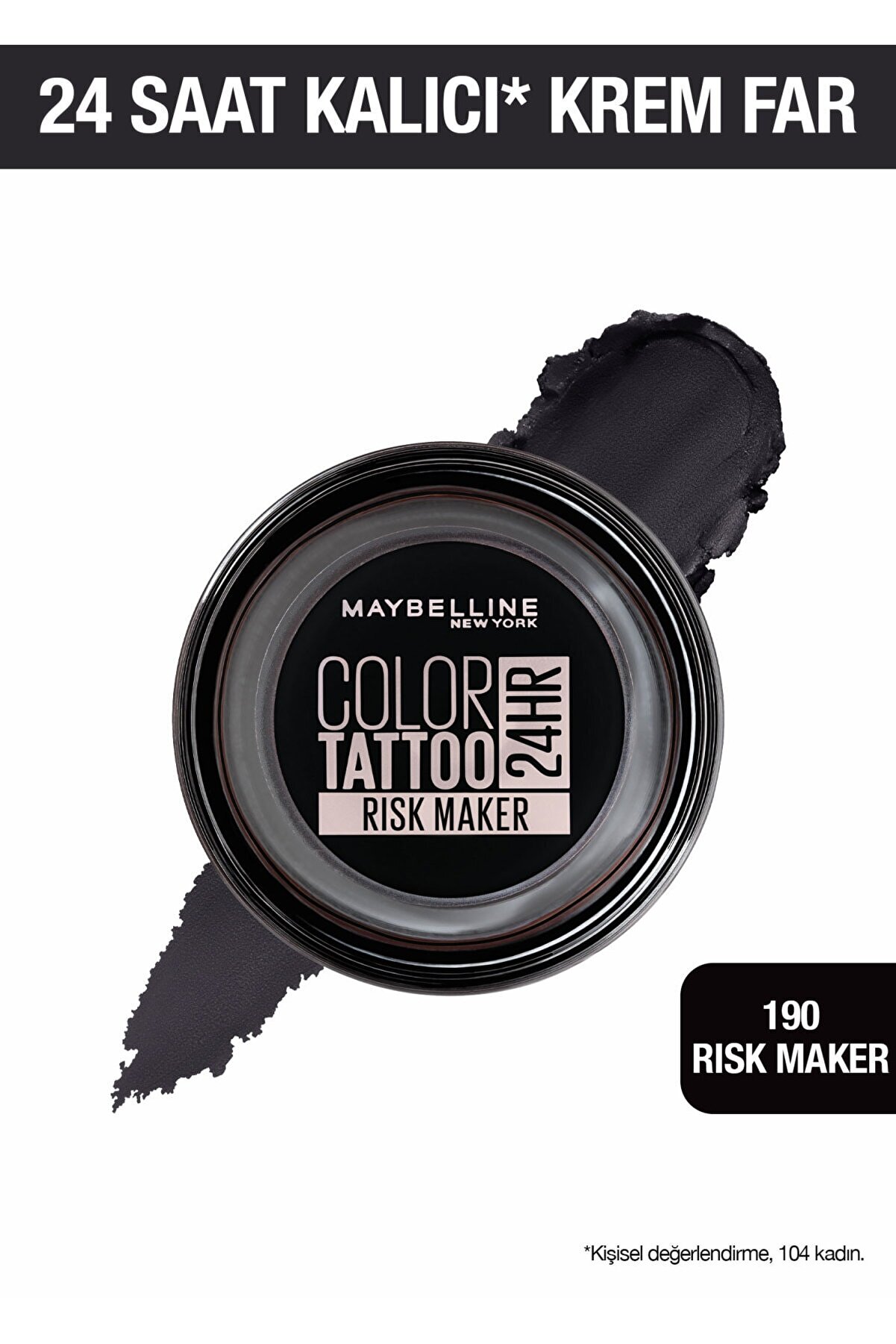 سایه چشم - تاتو رنگی 24HR 190 Risk Maker میبلین Maybelline