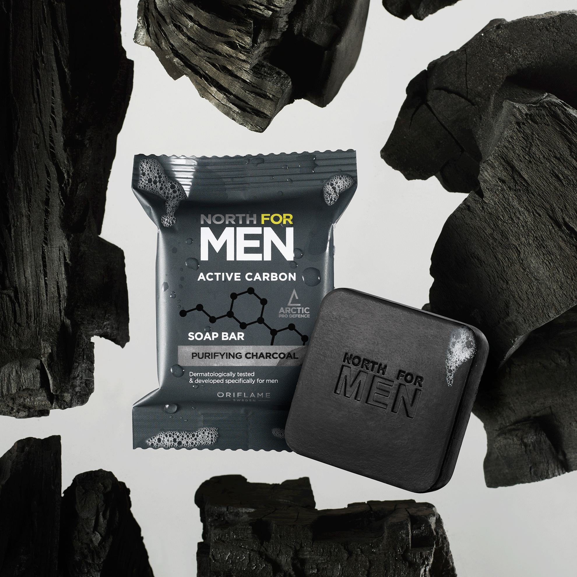 صابون کربن اکتیو ویژه آقایان 100 گرم اوریفلیم north for men Oriflame North for Men