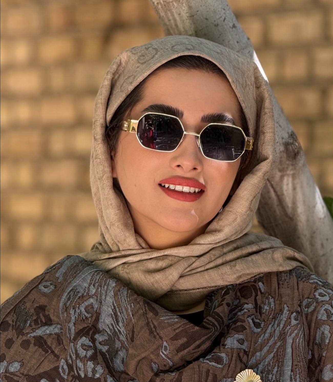 عینک آفتابی سلین شش‌ضلعی فلزی